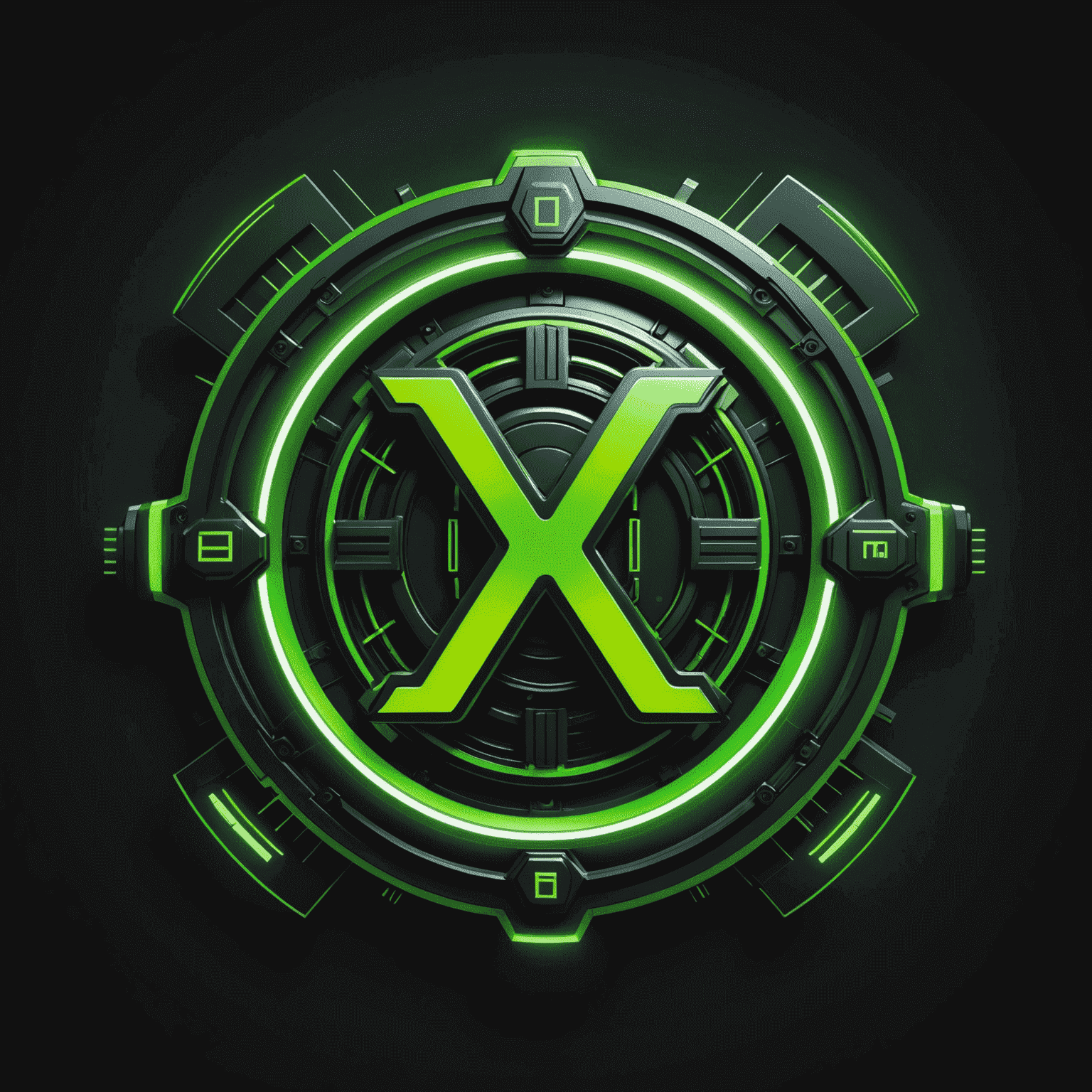 maspormenos logo - a futuristic, neon green tech-inspired design