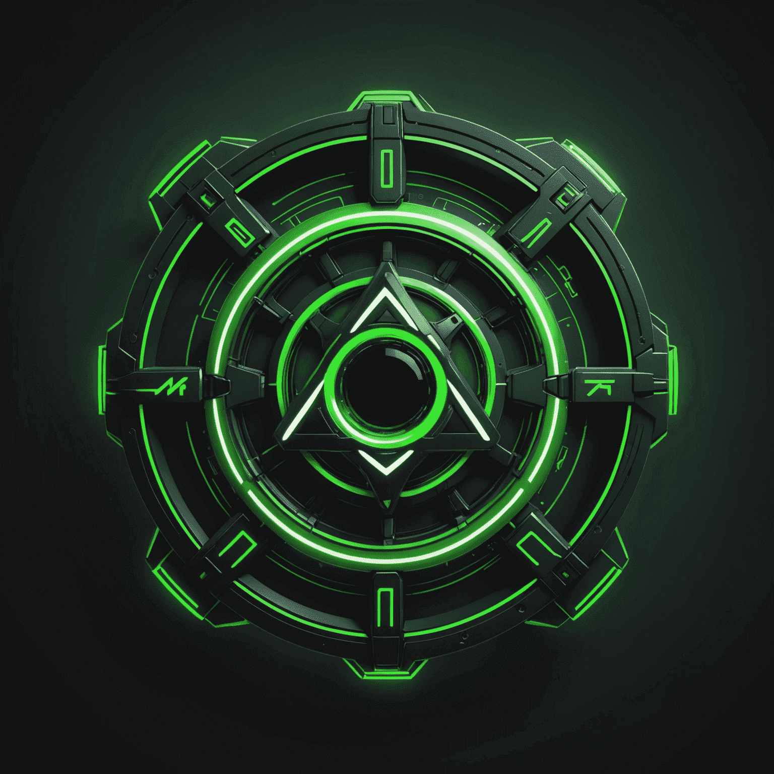 maspormenos logo - a futuristic, neon green tech-inspired design