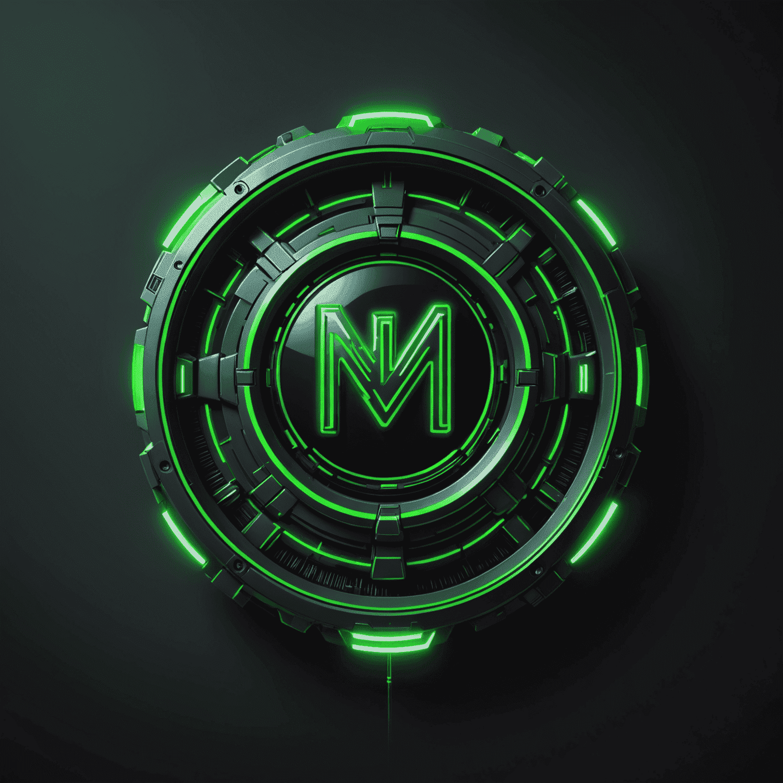 maspormenos logo - a futuristic, neon green tech-inspired design